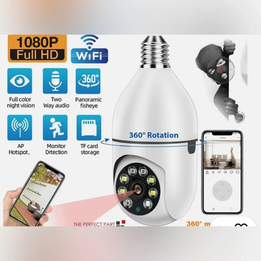 JXL CAM Wifi Panorama Camera Real Time Remote Viewing Open Box